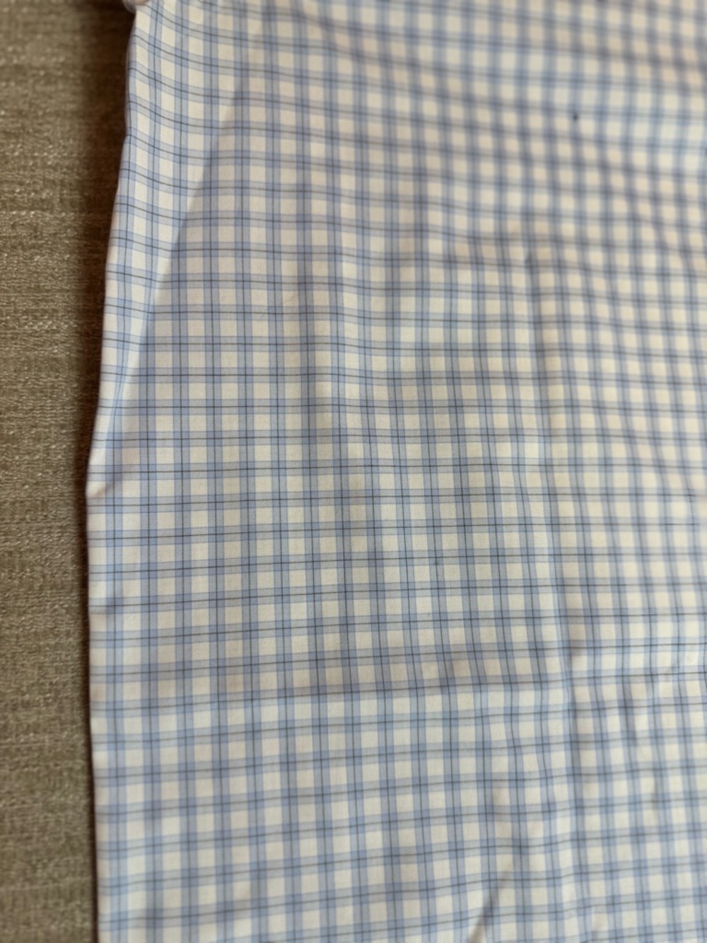 Eddie Bauer Blue and White Gingham Dress Shirt Short Sleeve - Picture 4 of 7